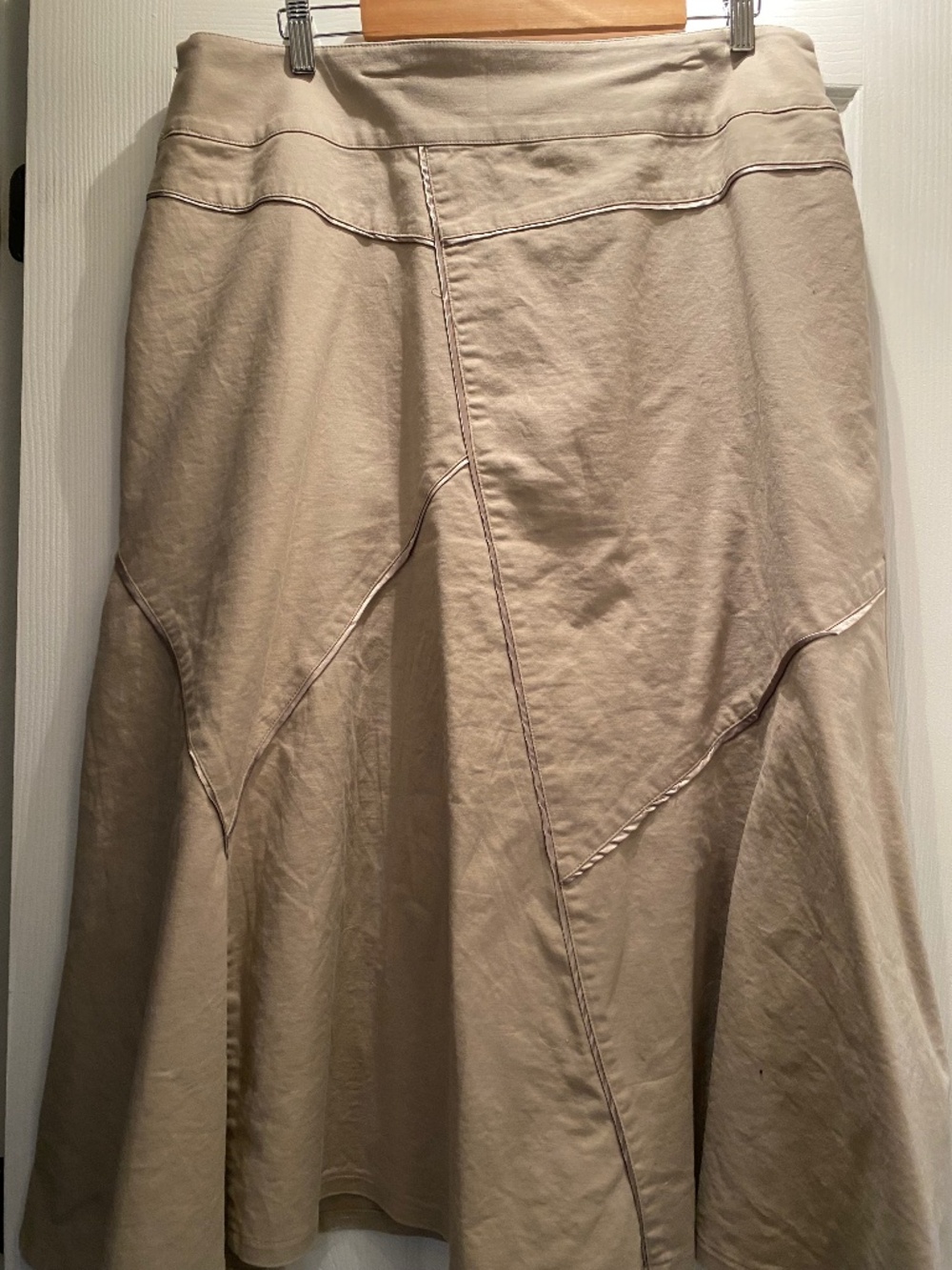 Almost Ankle-Length Taupe Skirt